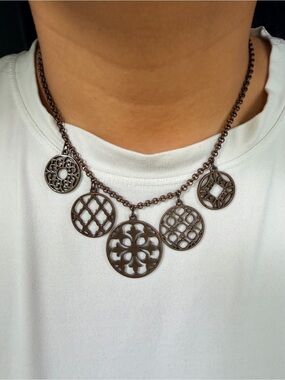 Foxy Originals Filigree Coin Charm Necklace